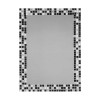 Miroir de salle de bains de la Lune Carreaux Noir-Blanc 55x75 cm