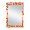 Miroir de salle de bain de Lune Paroles Orange 55x75 cm
