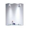 Miroir de salle de bains avec des Projecteurs Baléares Vague 60x75 cm