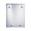 Miroir de salle de bains avec des Projecteurs Baléares Cadre 60x75 cm